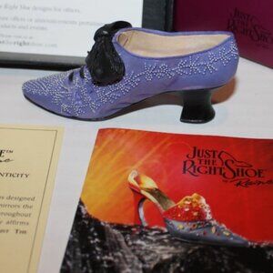 Raine Just the Right Shoe FRENCH VELVET 2001 Miniature Slipper Pump Collectible